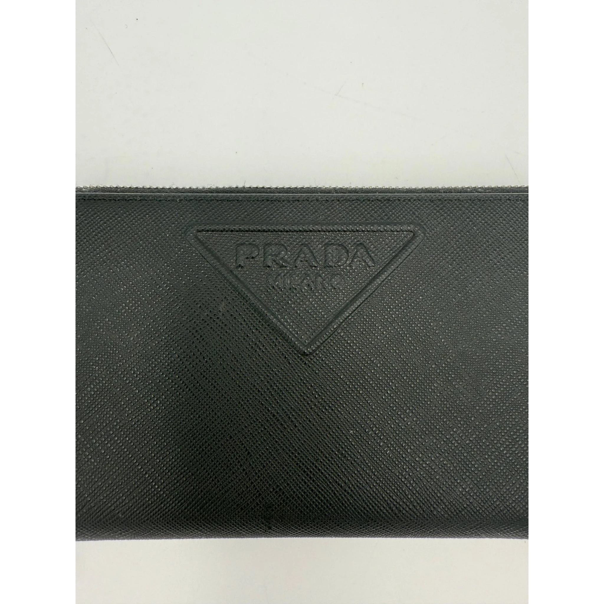 PRADA Zip in Saffiano Leather Wallet