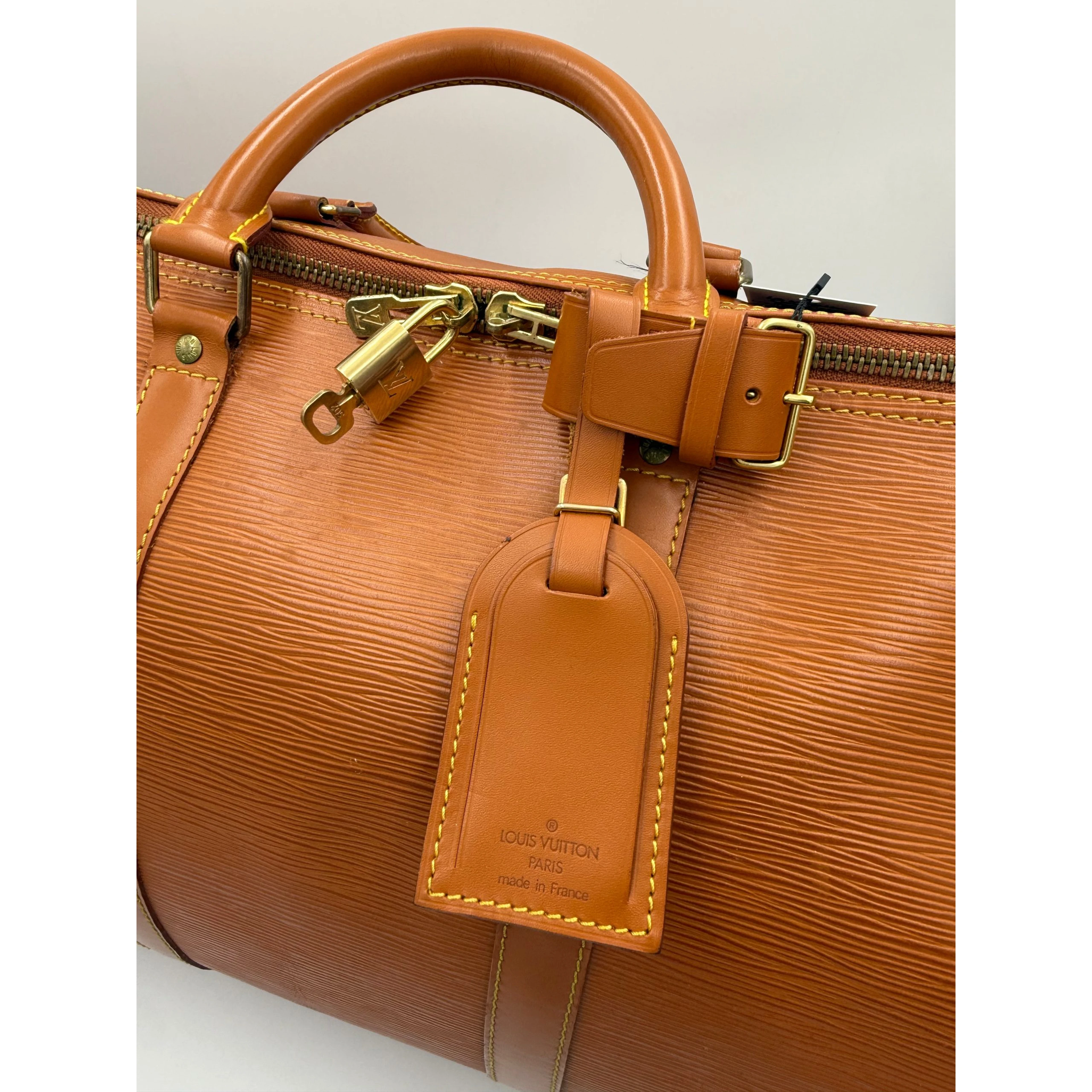 LOUIS VUITTON KEEPALL 50 in Brown EPI Leather Handbag