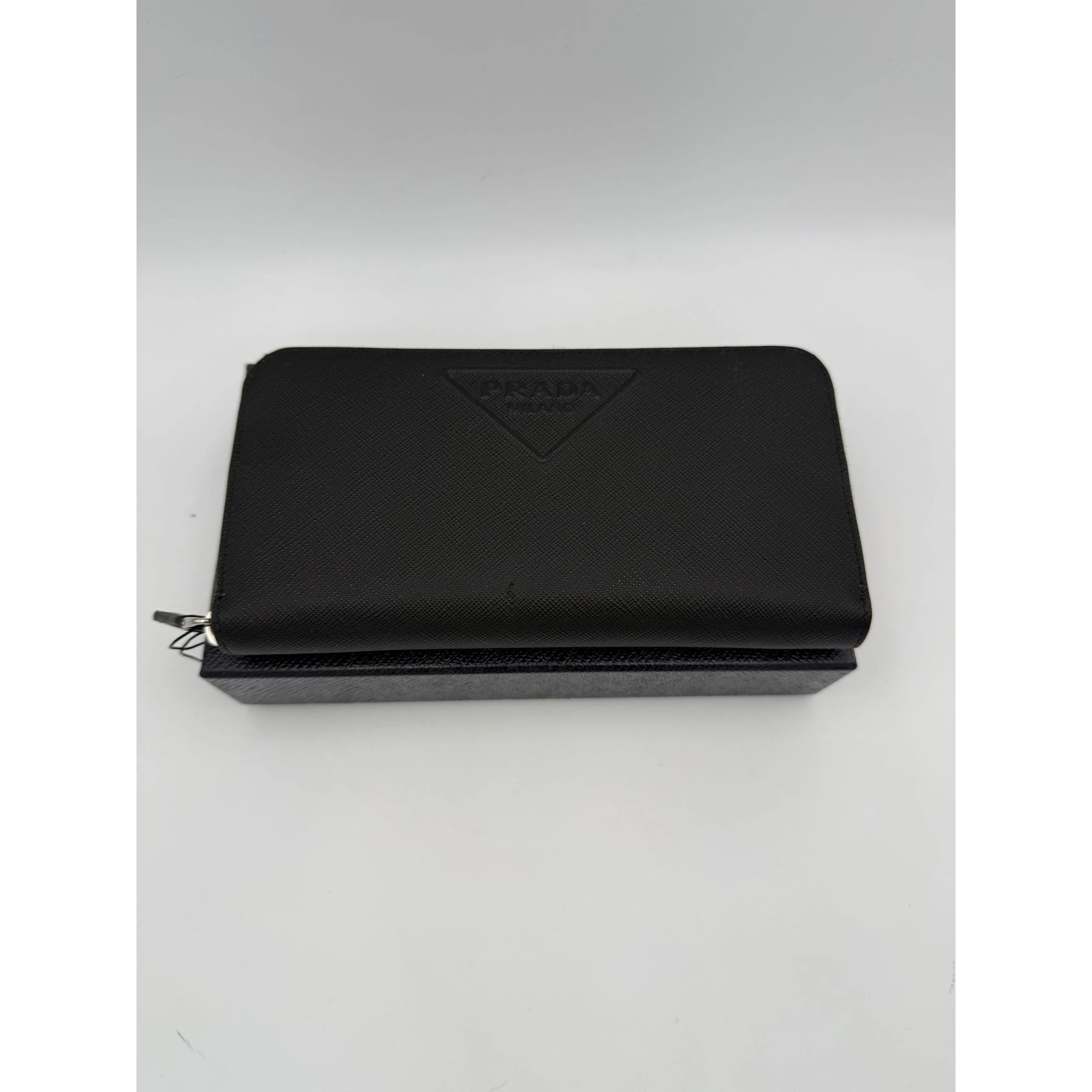 PRADA Zip in Saffiano Leather Wallet