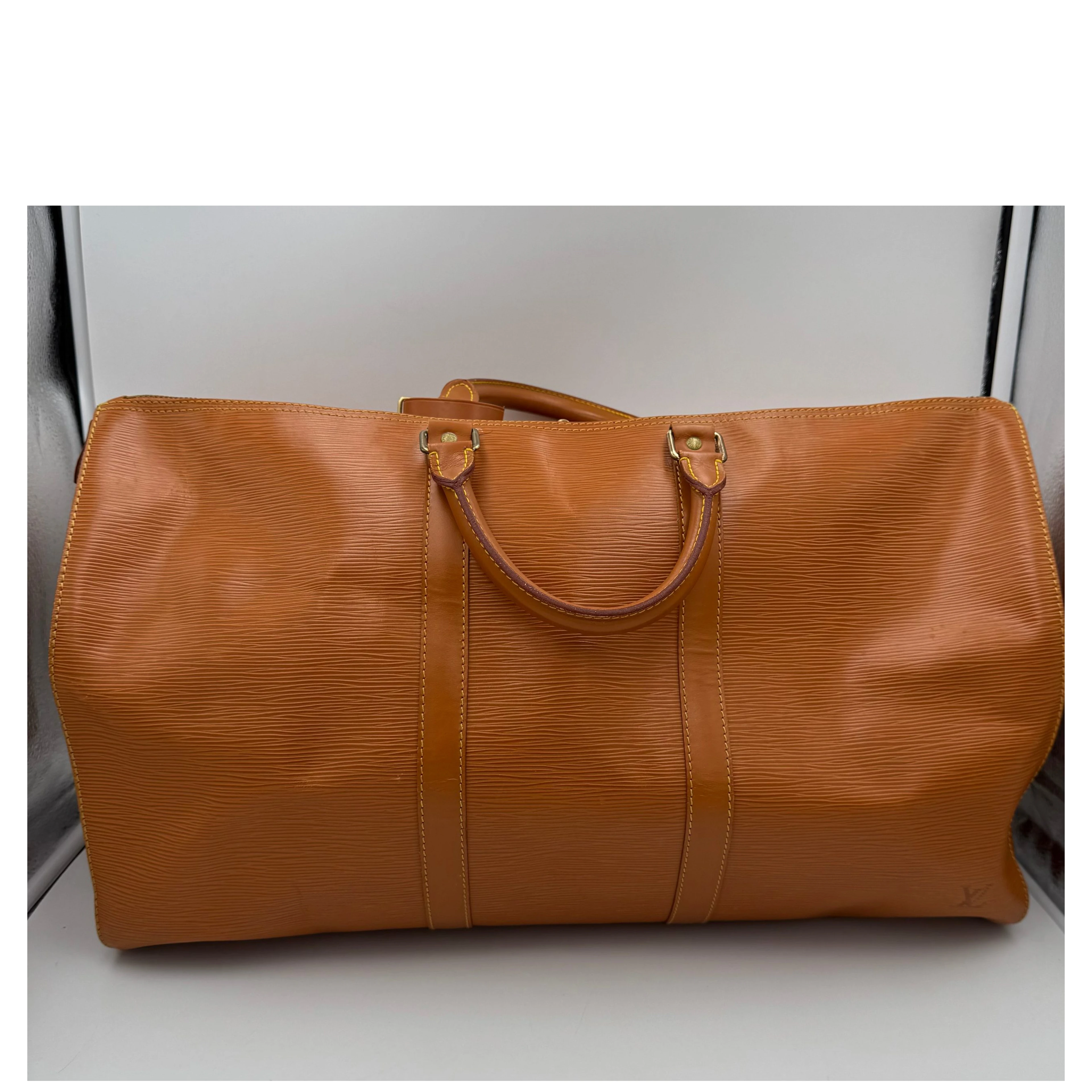 LOUIS VUITTON KEEPALL 50 in Brown EPI Leather Handbag