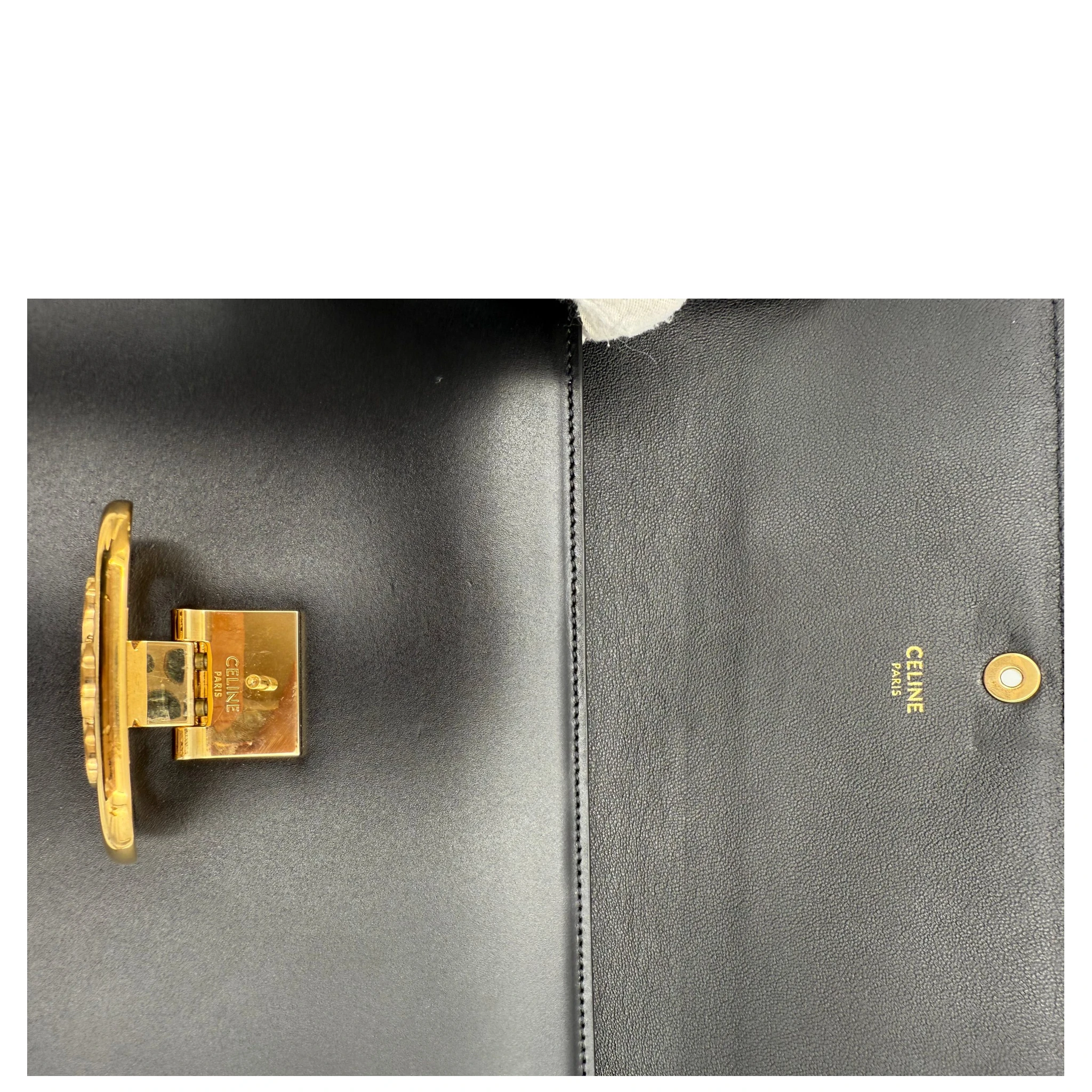 CELINE TRIOMPHE Black Clutch