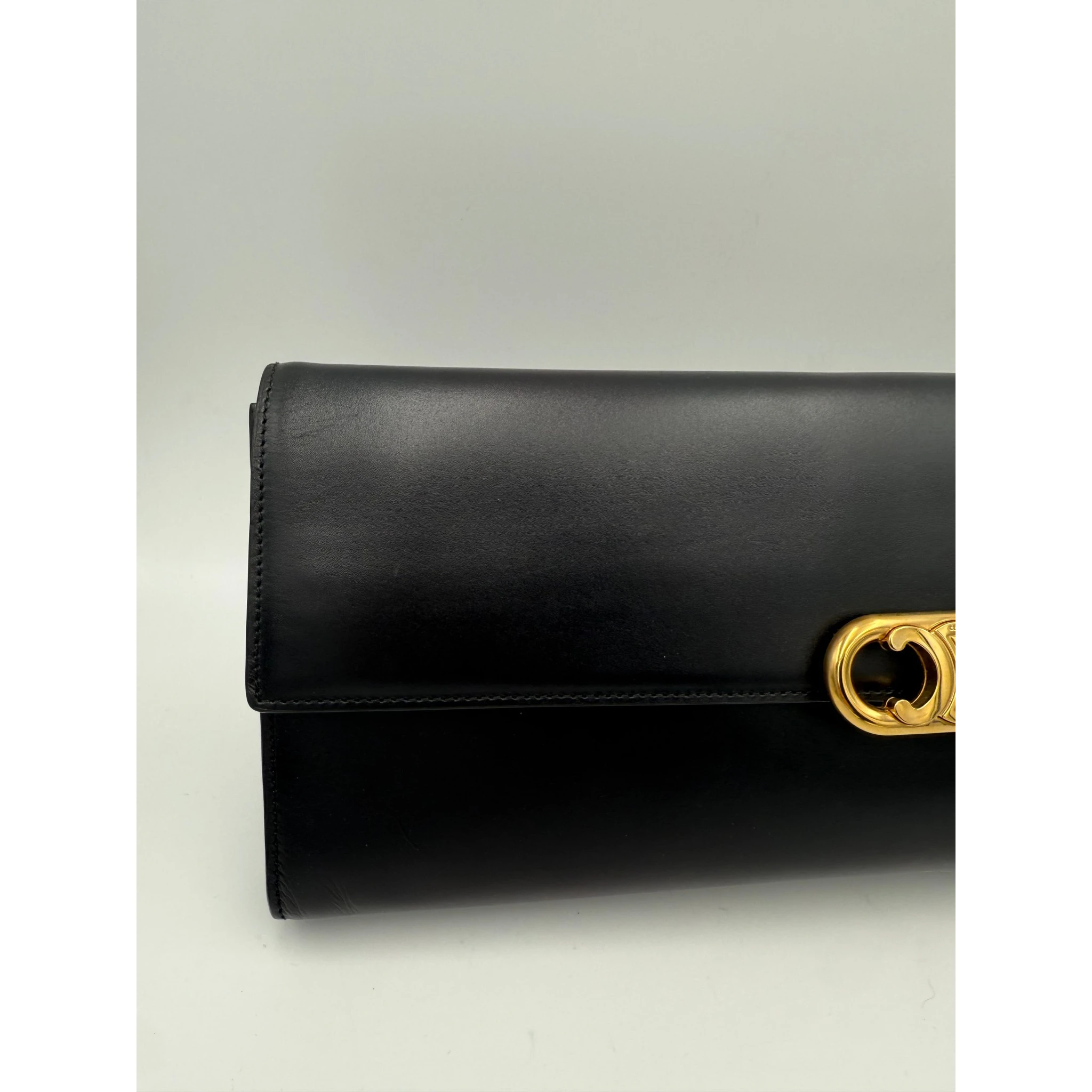 CELINE TRIOMPHE Black Clutch