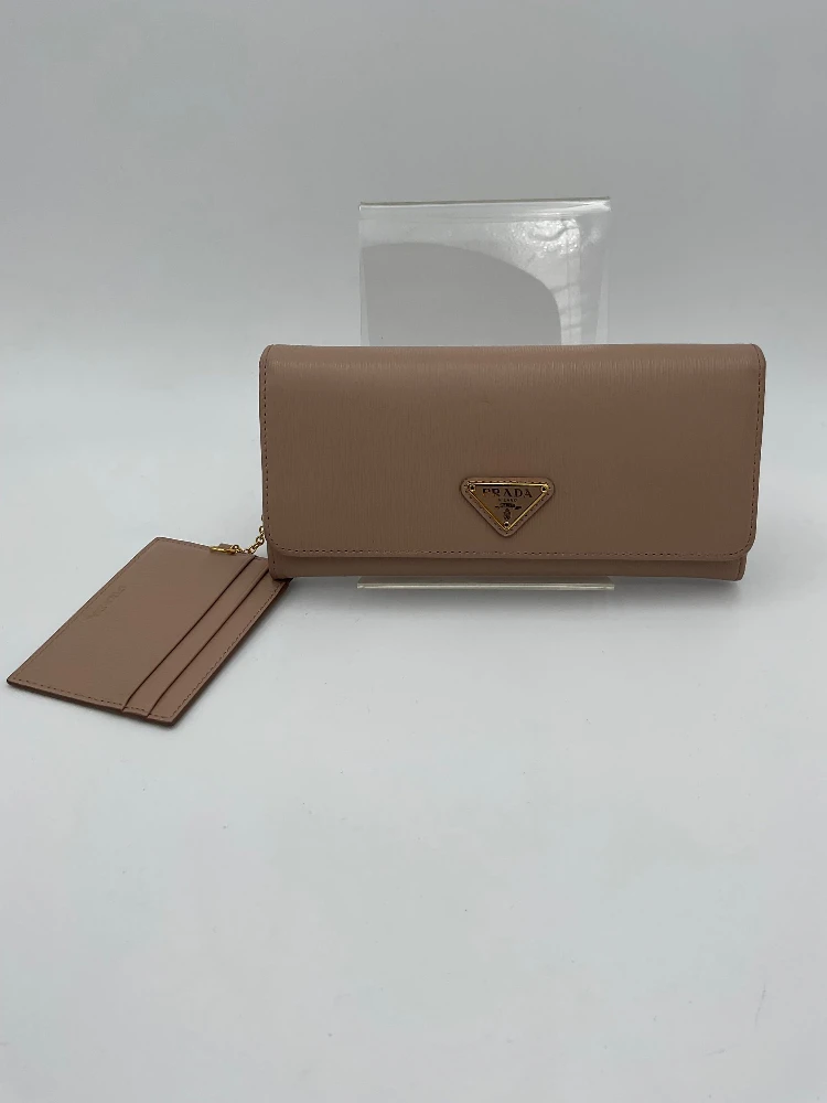 PRADA Powder Saffiano with Card Holder Wallet