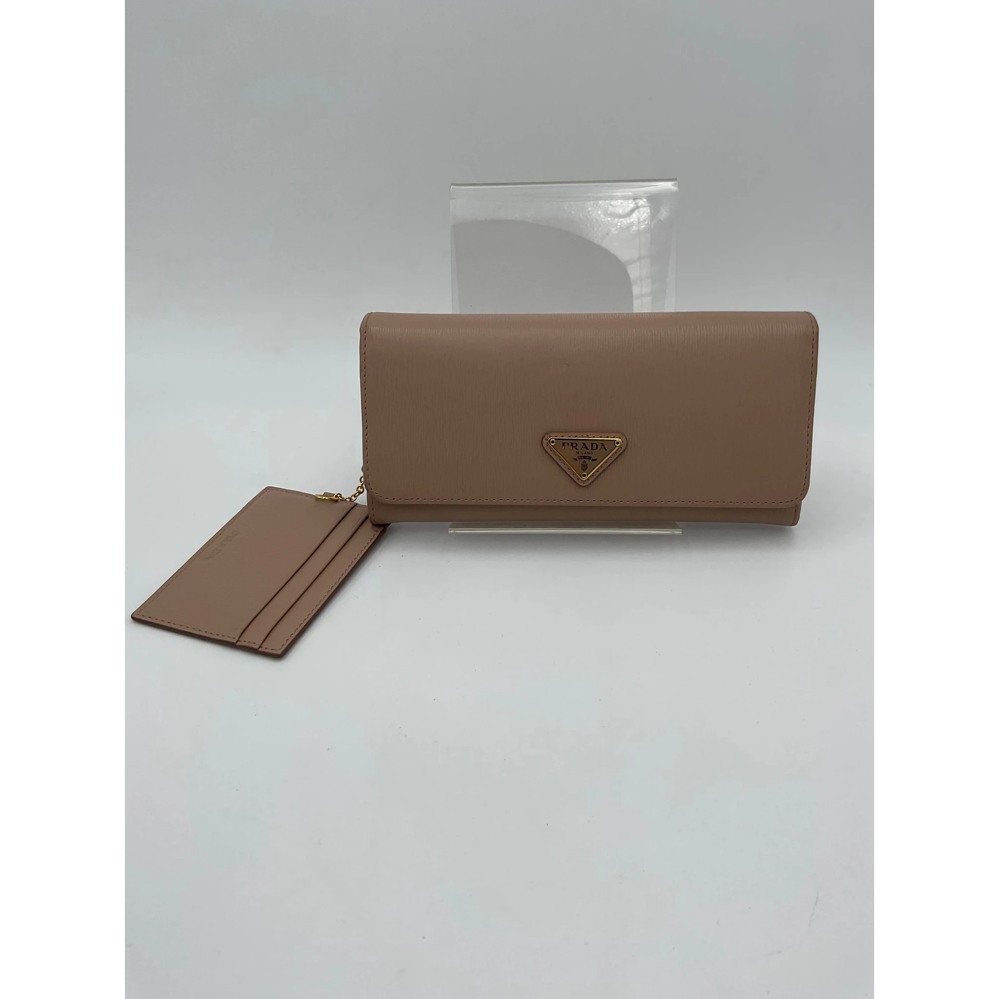 PRADA Powder Saffiano with Card Holder Wallet