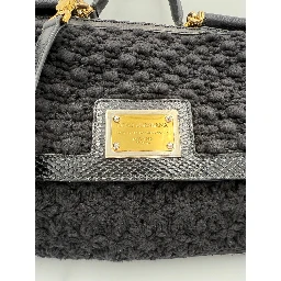 DOLCE & GABBANA Sicily Python and Macramé Handbag