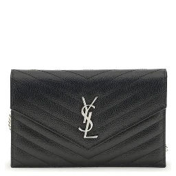 محفظة بوس توروس من جلد العجل الأسود