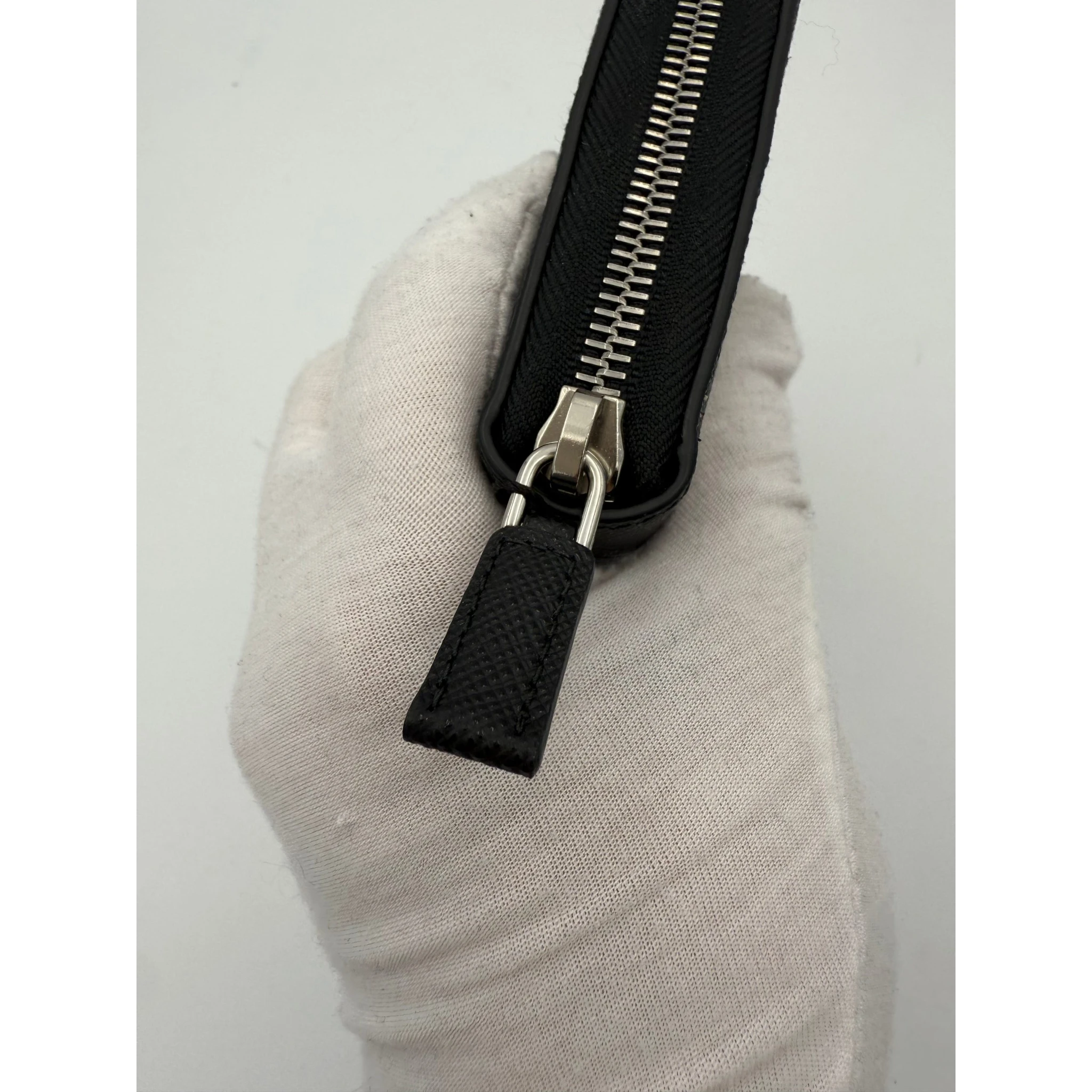 PRADA Zip in Saffiano Leather Wallet