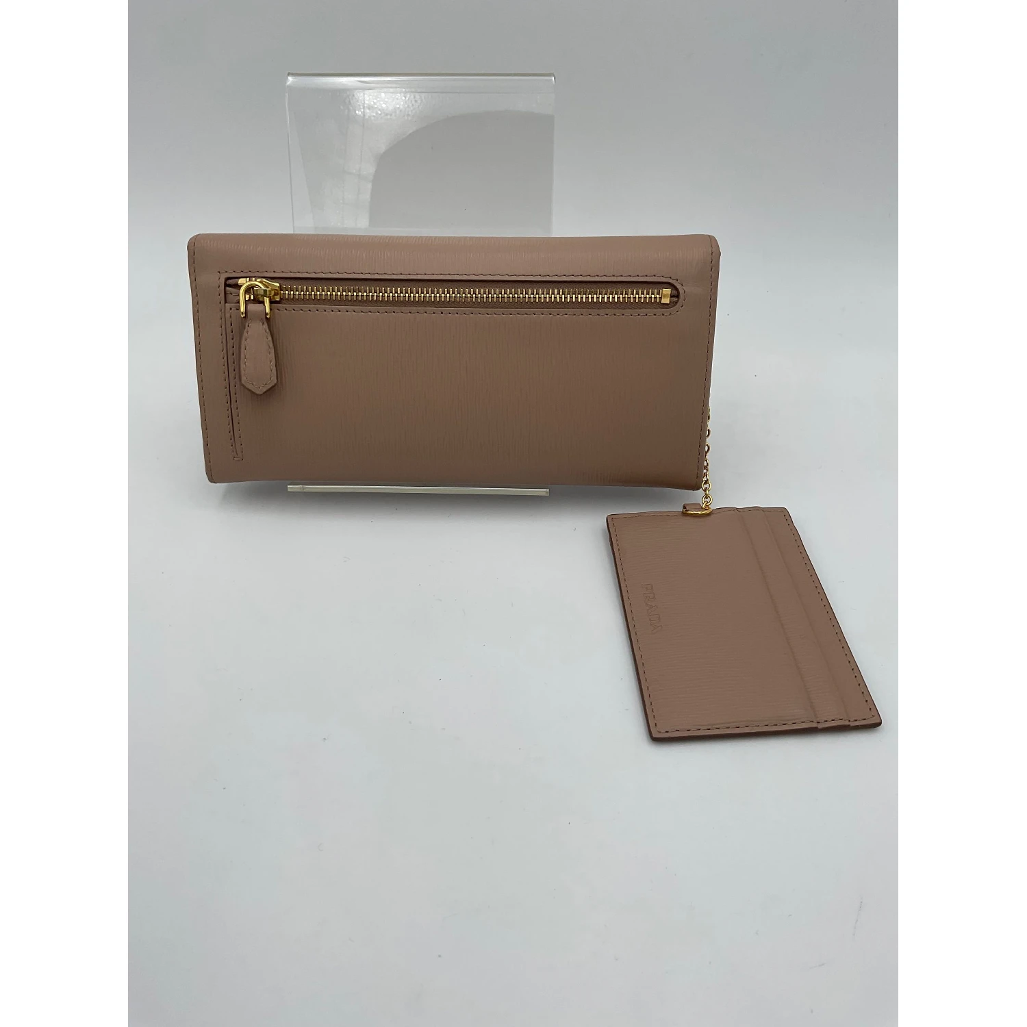 PRADA Powder Saffiano with Card Holder Wallet