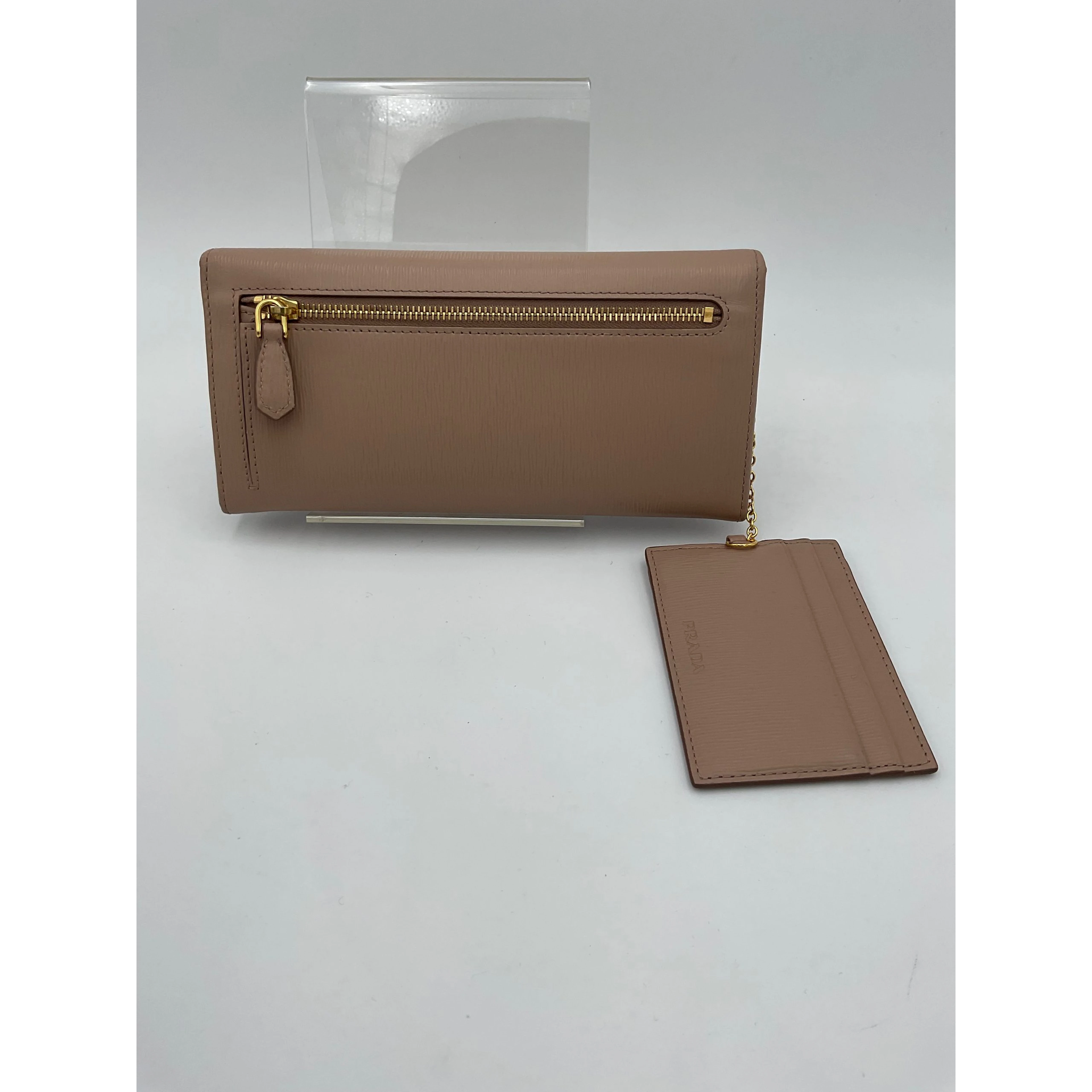PRADA Powder Saffiano with Card Holder Wallet