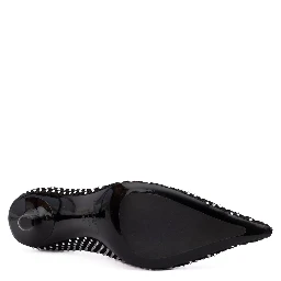 Black Mesh Satin Crystal Ixia 95 Pumps