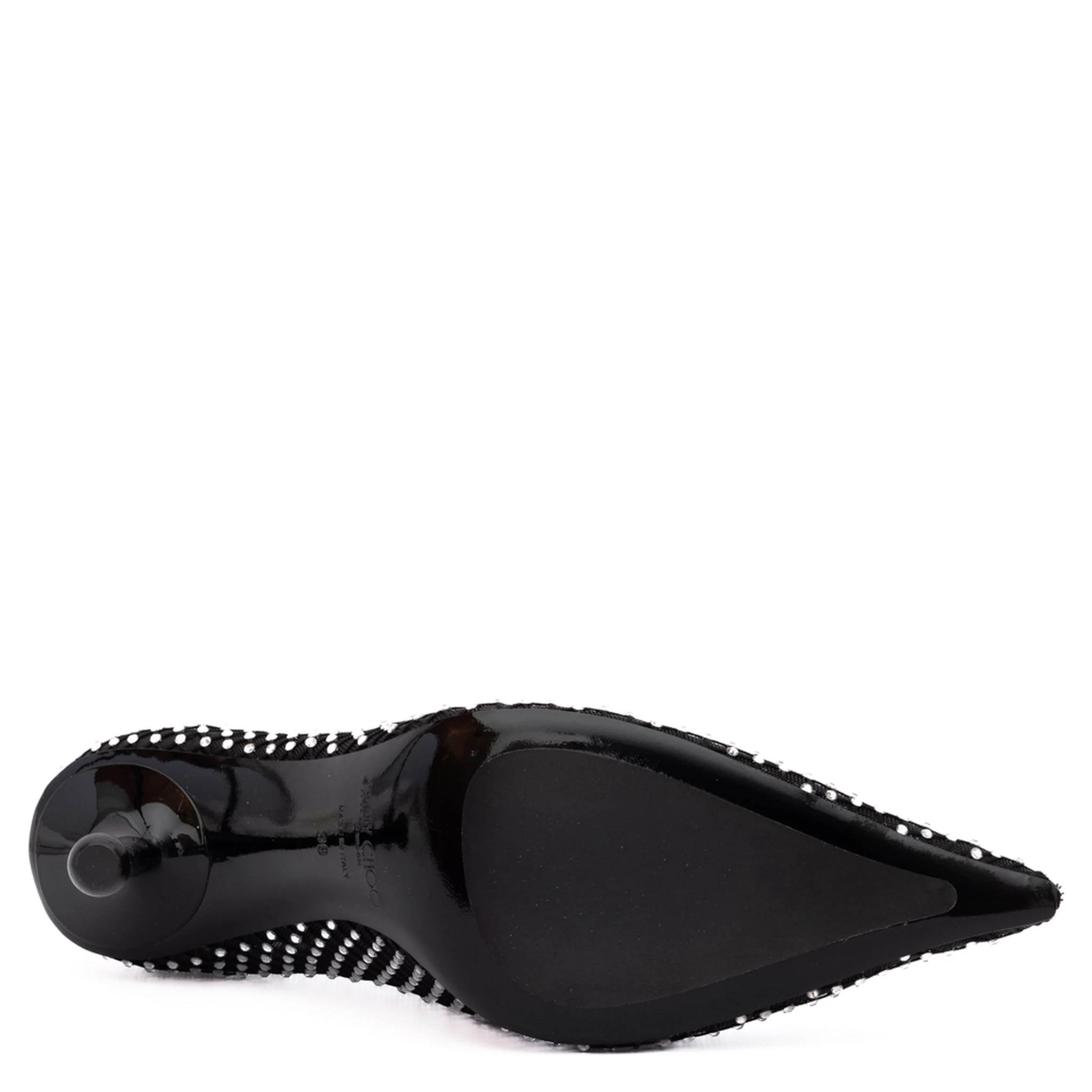 Black Mesh Satin Crystal Ixia 95 Pumps