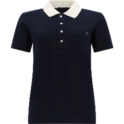 POLO SHIRT WITH LOGO AND CONTRASTING COLLAR