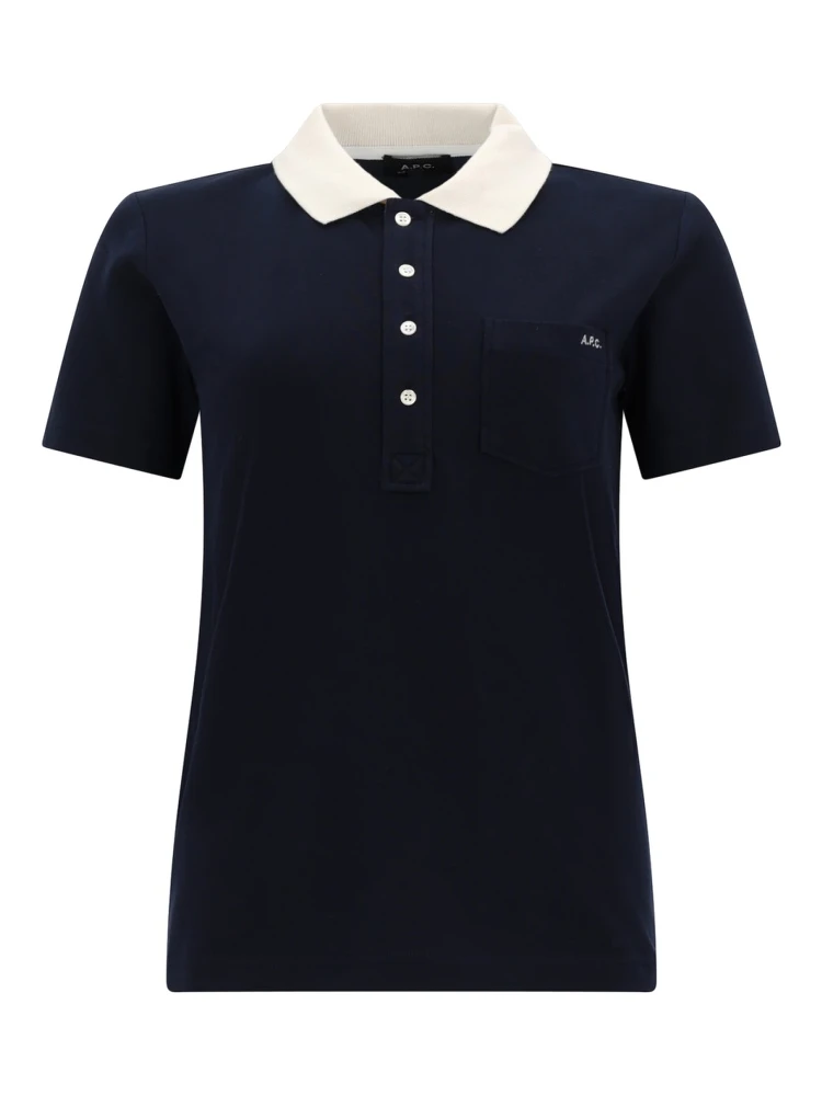 POLO SHIRT WITH LOGO AND CONTRASTING COLLAR