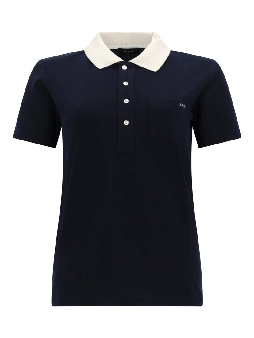 POLO SHIRT WITH LOGO AND CONTRASTING COLLAR