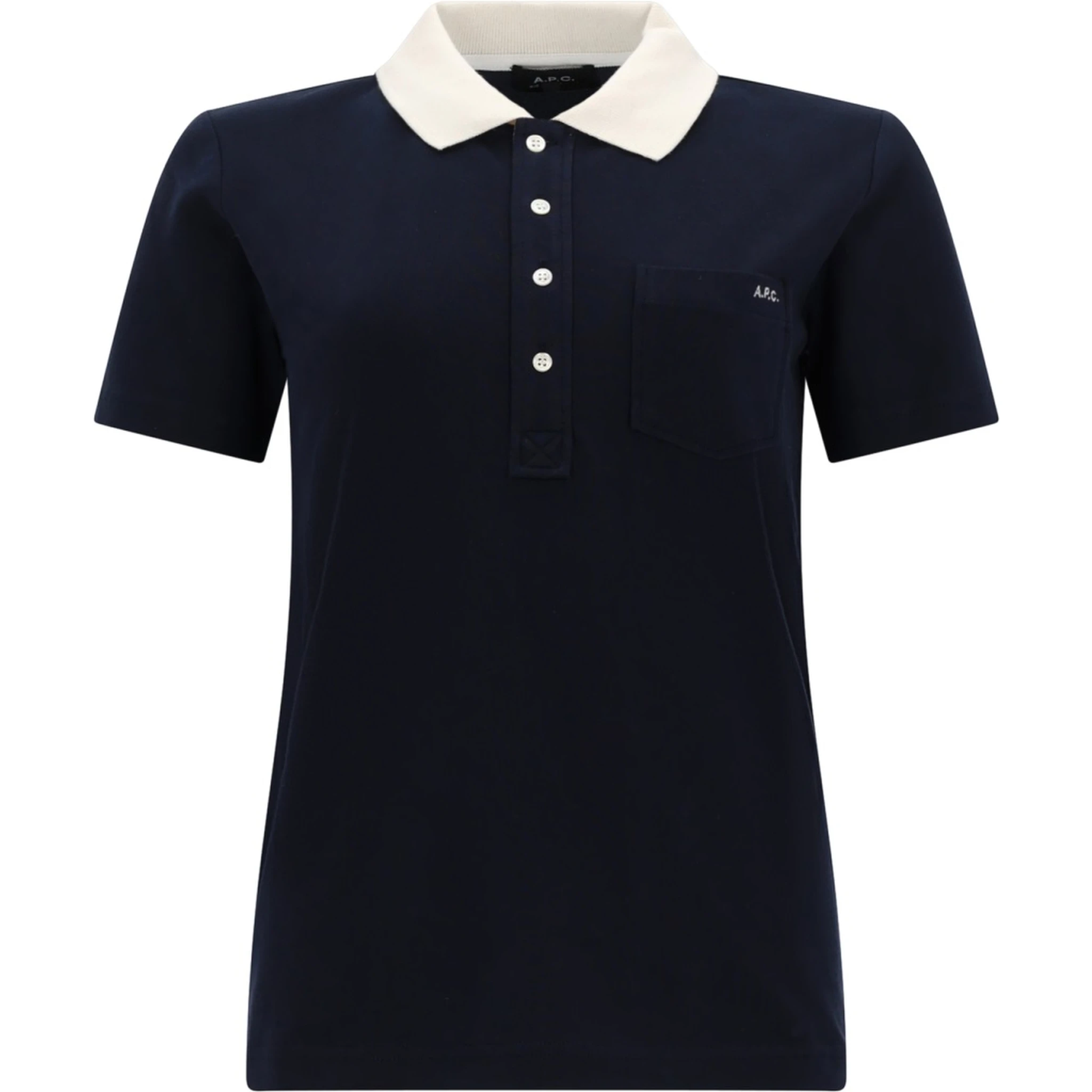 POLO SHIRT WITH LOGO AND CONTRASTING COLLAR