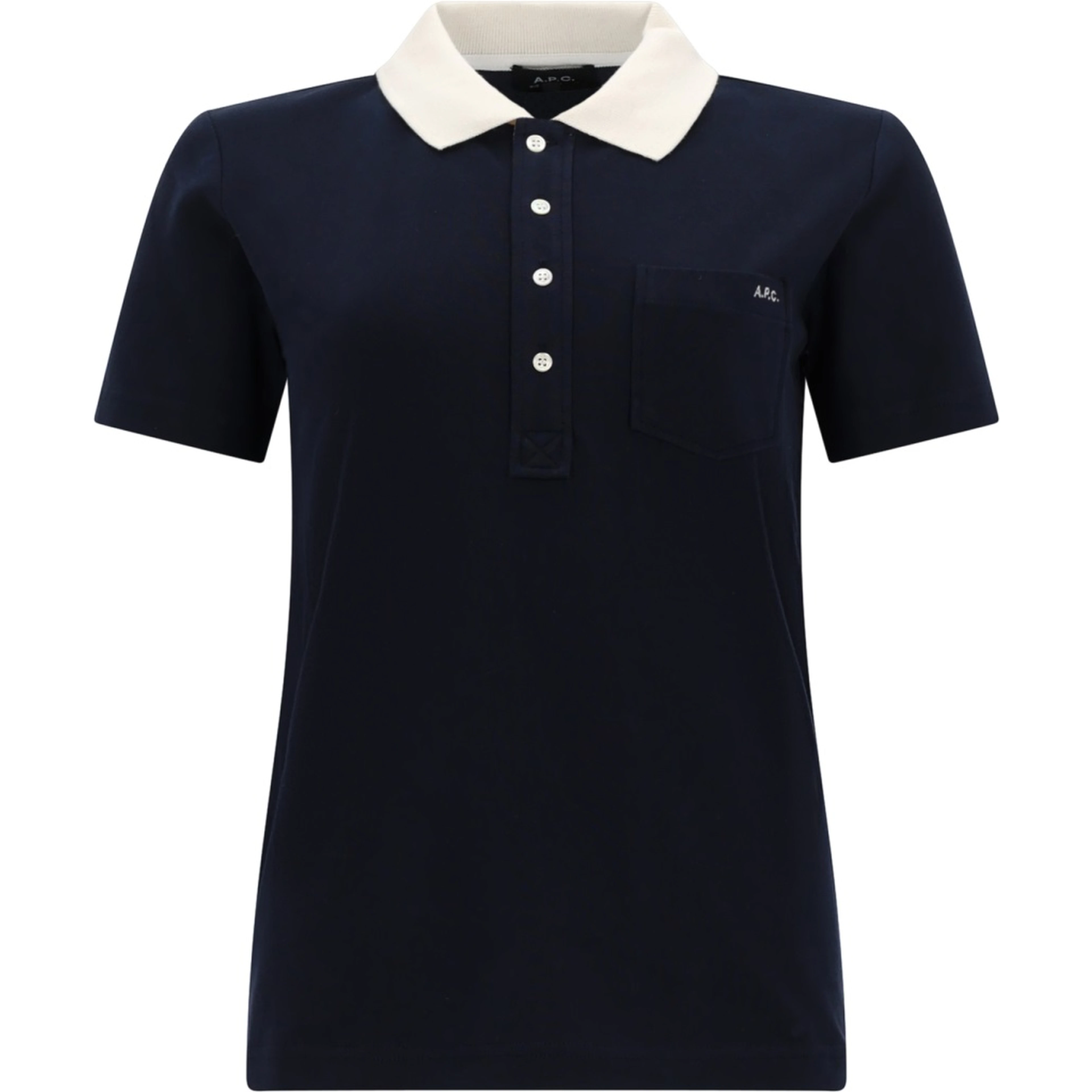 POLO SHIRT WITH LOGO AND CONTRASTING COLLAR