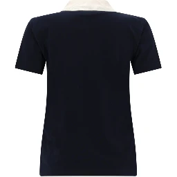 POLO SHIRT WITH LOGO AND CONTRASTING COLLAR