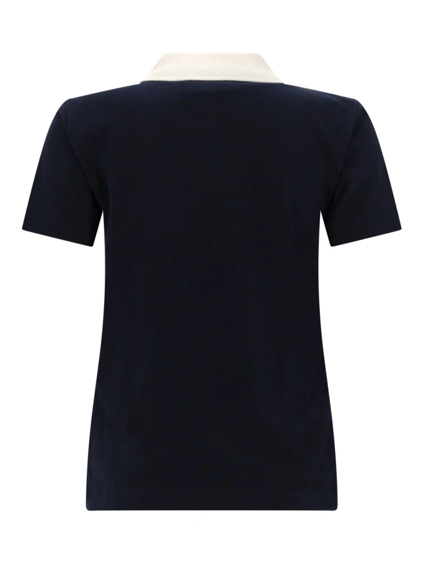 POLO SHIRT WITH LOGO AND CONTRASTING COLLAR