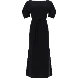 COTTON AND LINEN MIDI DRESS