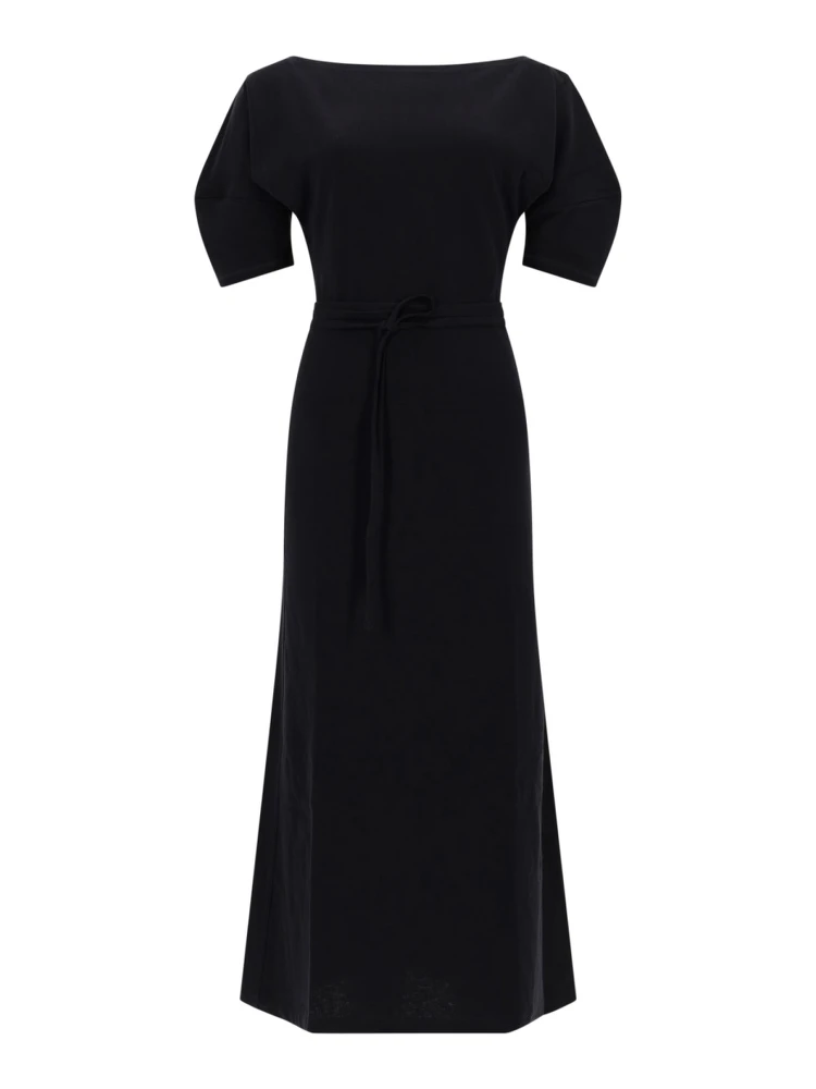 COTTON AND LINEN MIDI DRESS
