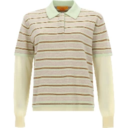 "LAYERED STRIPE RUGBY" POLO SHIRT