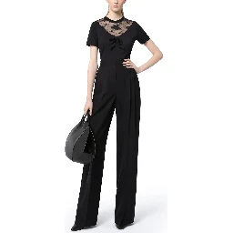 T-SHIRT WITH BOW AND LACE INSERTS