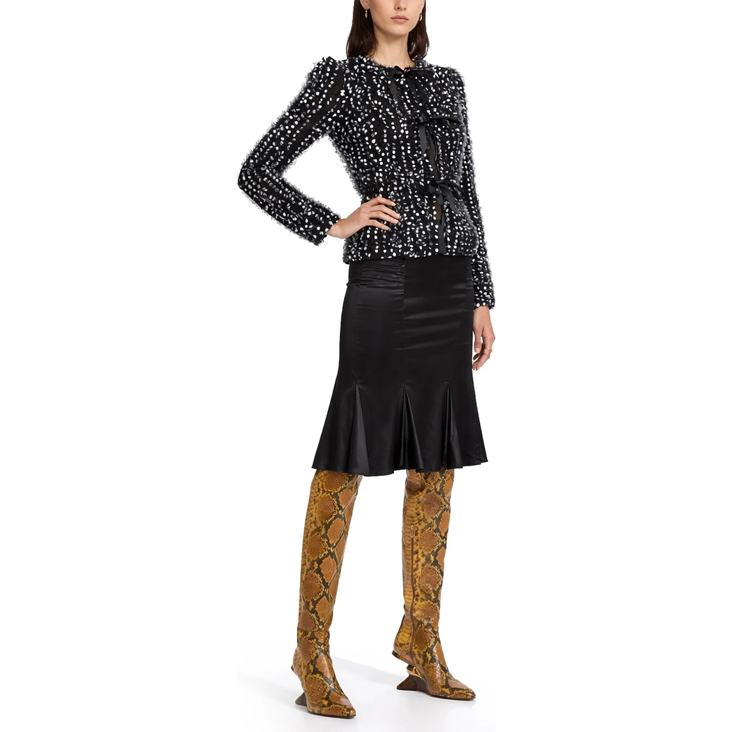 JACKET WITH "POLKA DOTS" EMBROIDERY