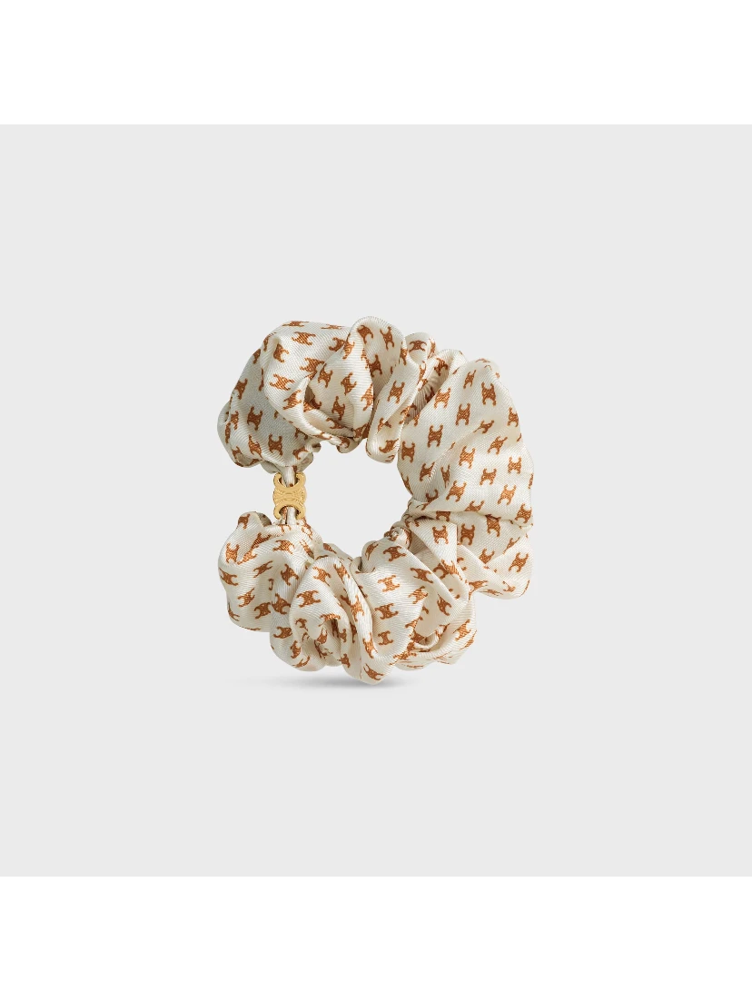 Triomphe silk scrunchy