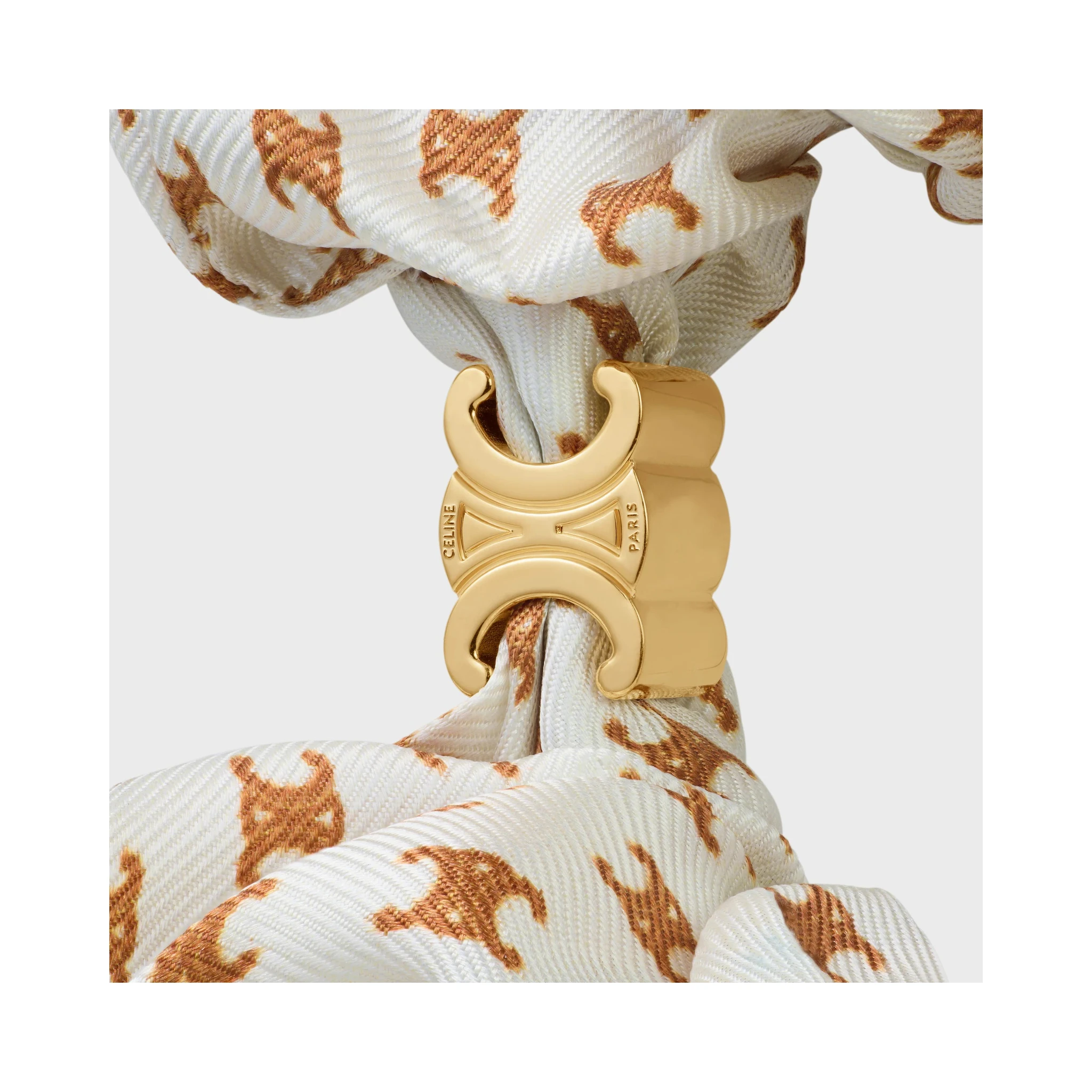 Triomphe silk scrunchy