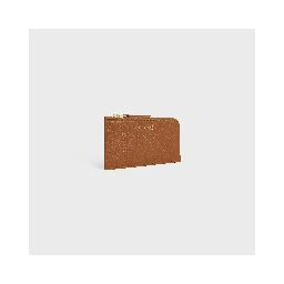 Zippered leather Triomphe cards holder