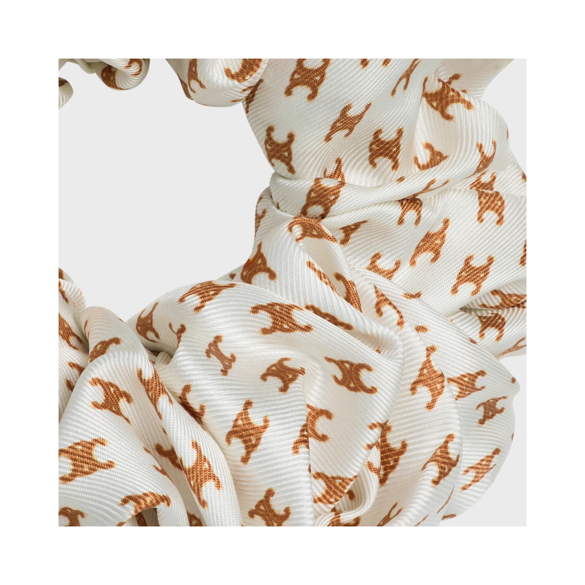 Triomphe silk scrunchy