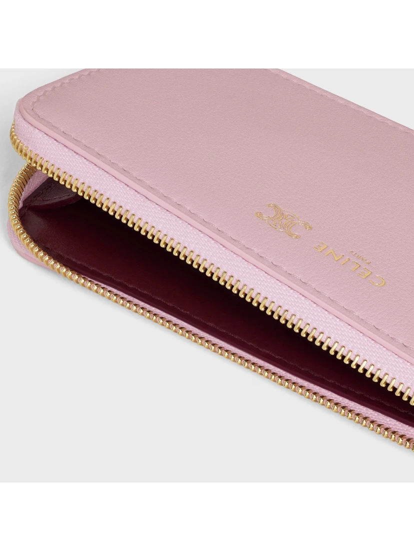 Zippered leather cards holder Triomphe