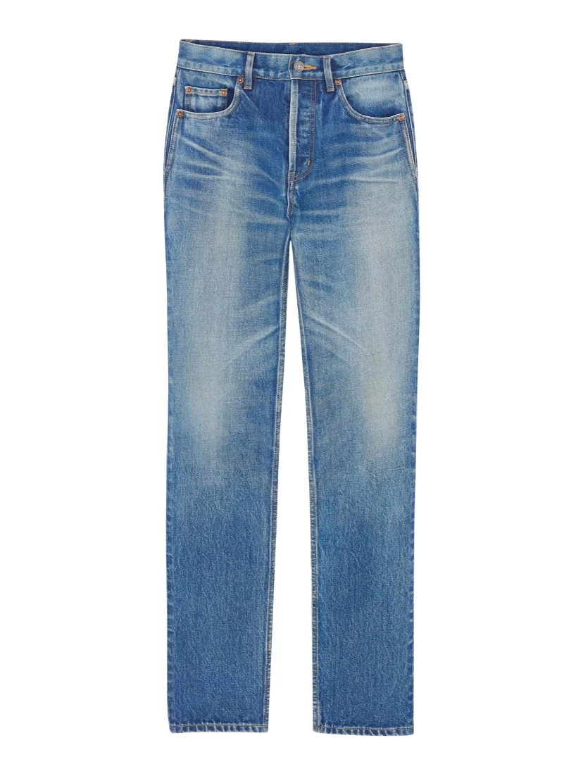 جينز سان لوران أزرق