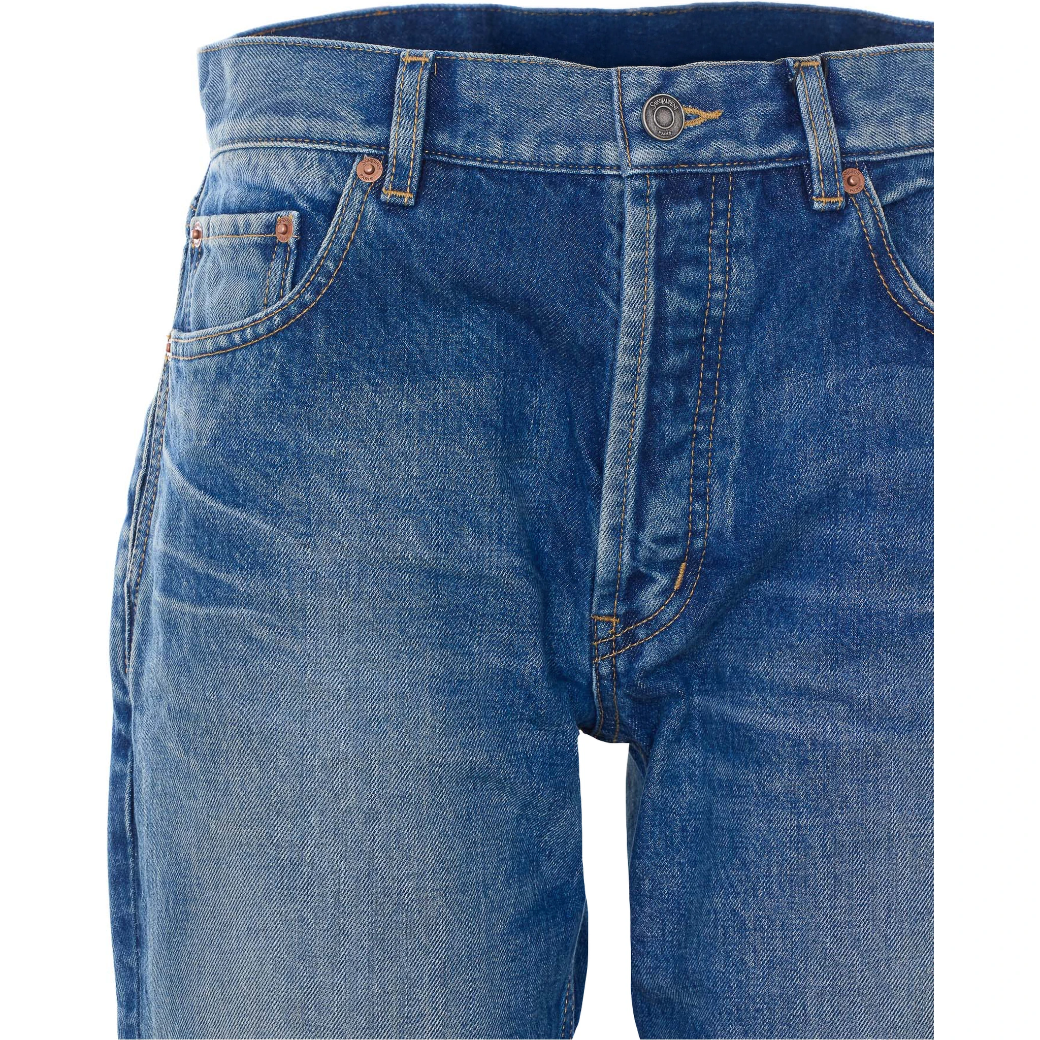 جينز سان لوران أزرق