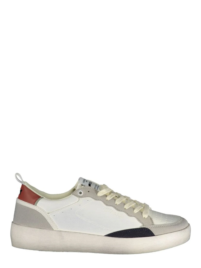 White Polyurethane Men Sneaker