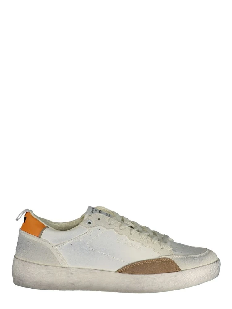 White Polyurethane Men Sneaker