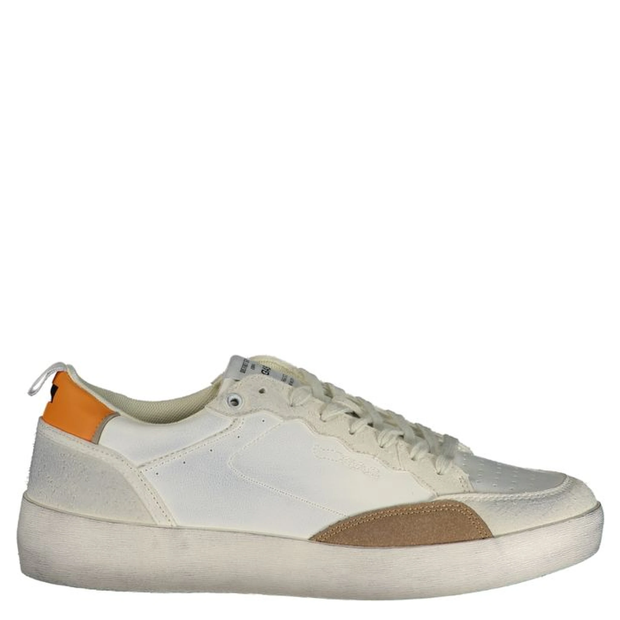 White Polyurethane Men Sneaker