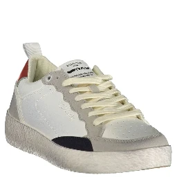 White Polyurethane Men Sneaker