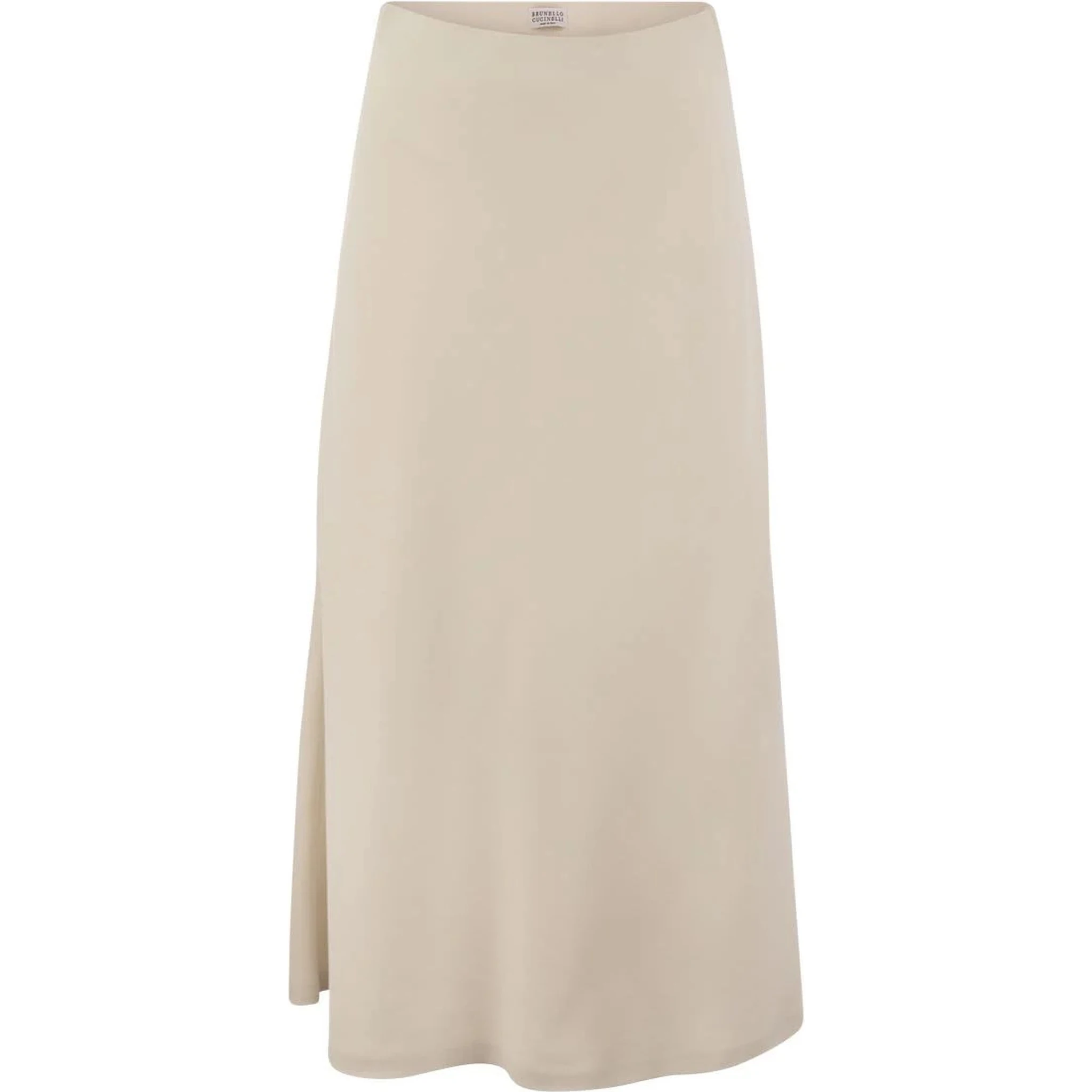 Beige Viscose Long Skirt