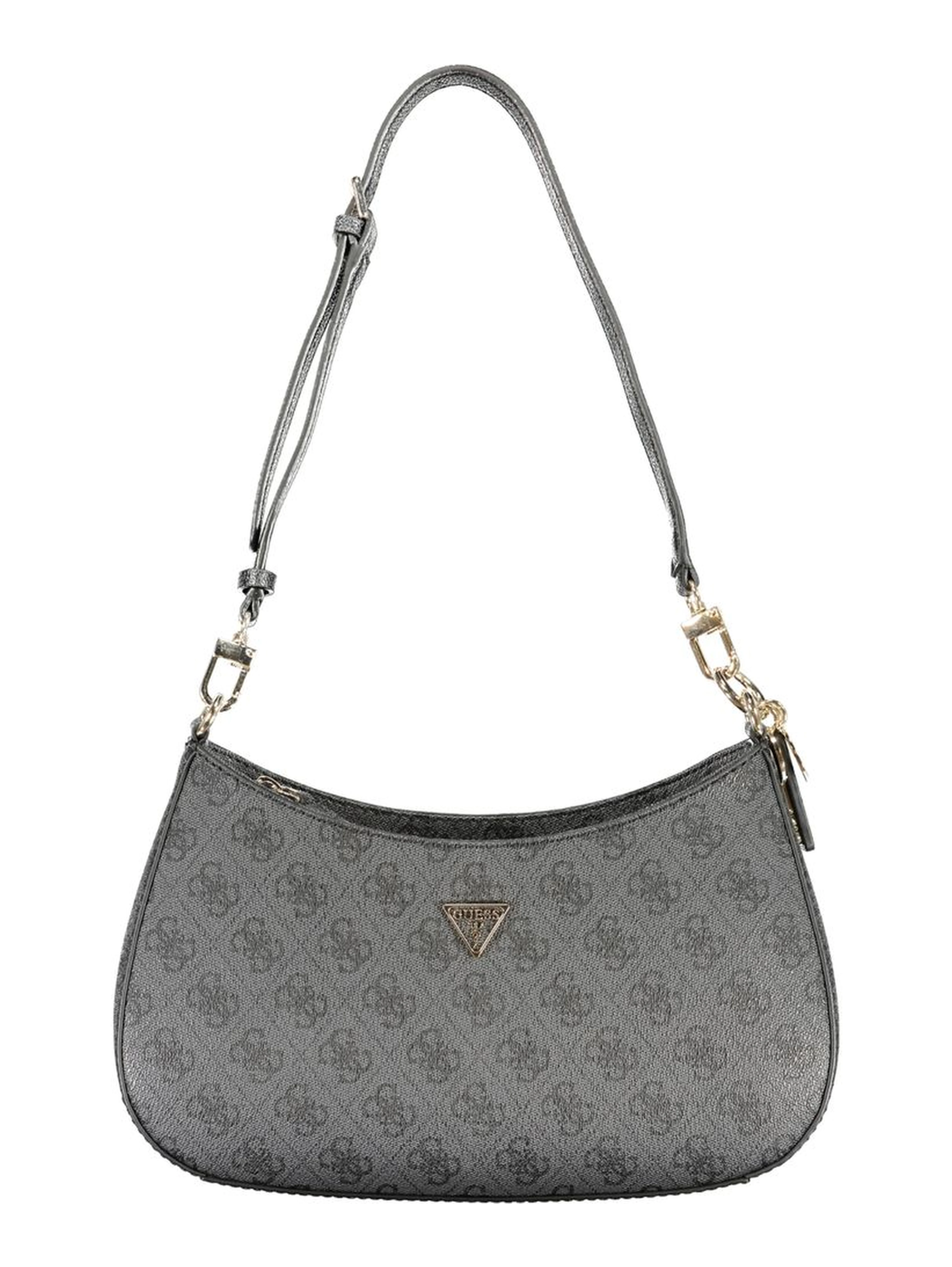 Black Polyurethane Women Handbag