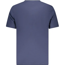 Blue Cotton Men's T-Shirt