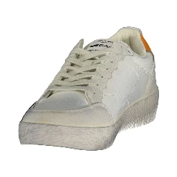 White Polyurethane Men Sneaker