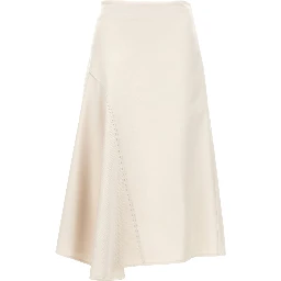 White Cotton Long Skirt