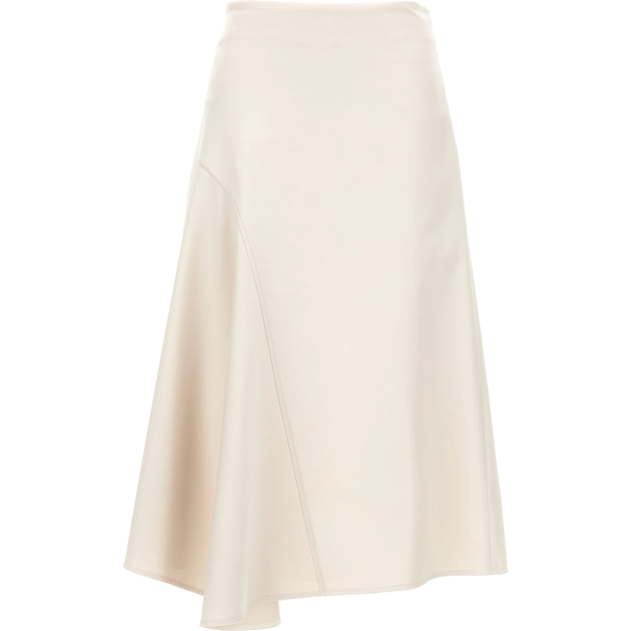 White Cotton Long Skirt