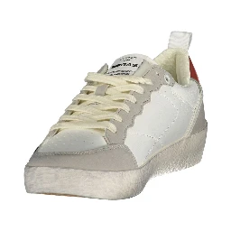 White Polyurethane Men Sneaker