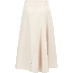 White Cotton Long Skirt