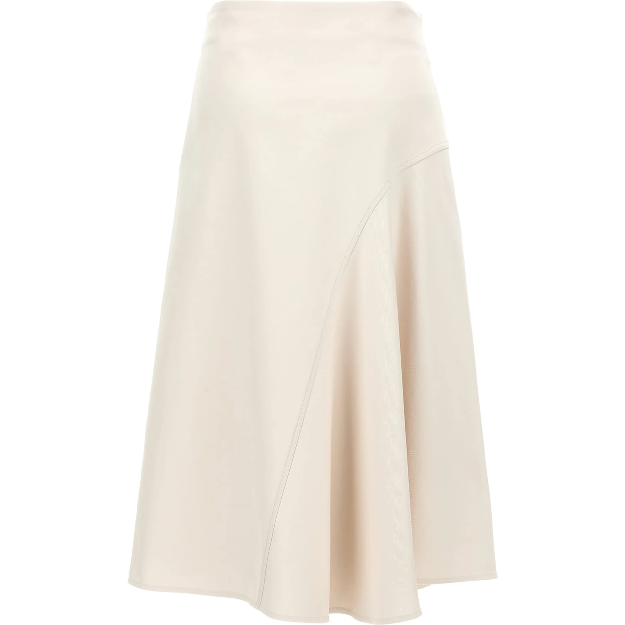 White Cotton Long Skirt