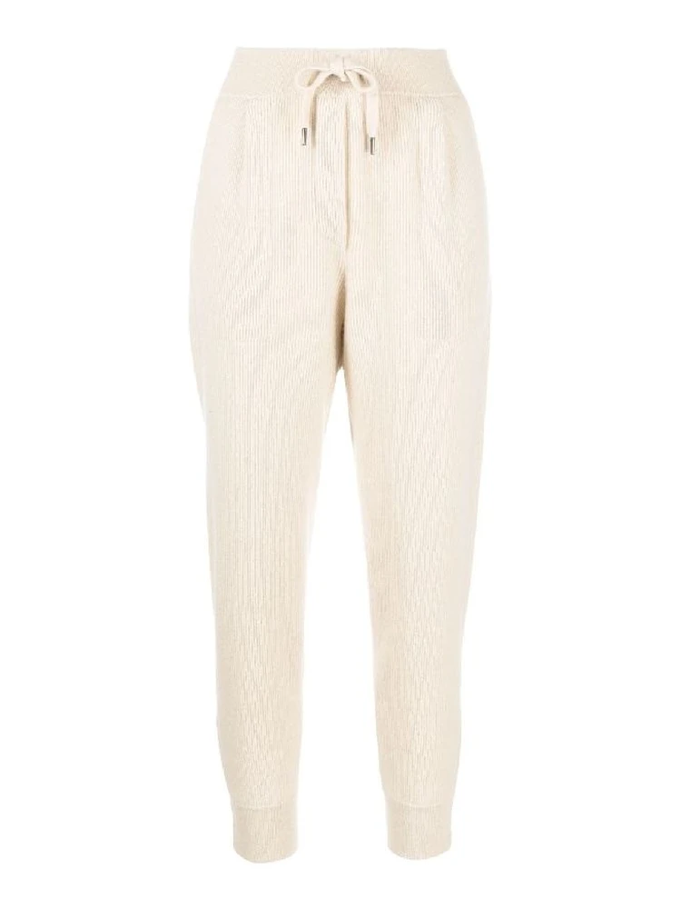 Beige Cashmere Athletic Pants