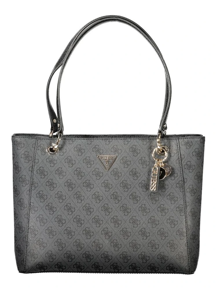 Black Polyethylene Women Handbag