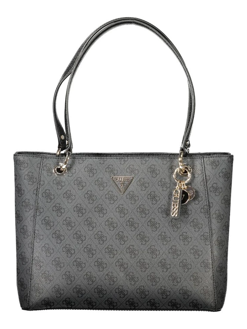 Black Polyethylene Women Handbag